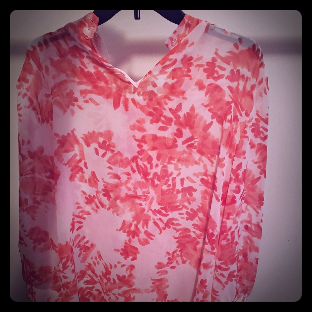 Sheer tie blouse